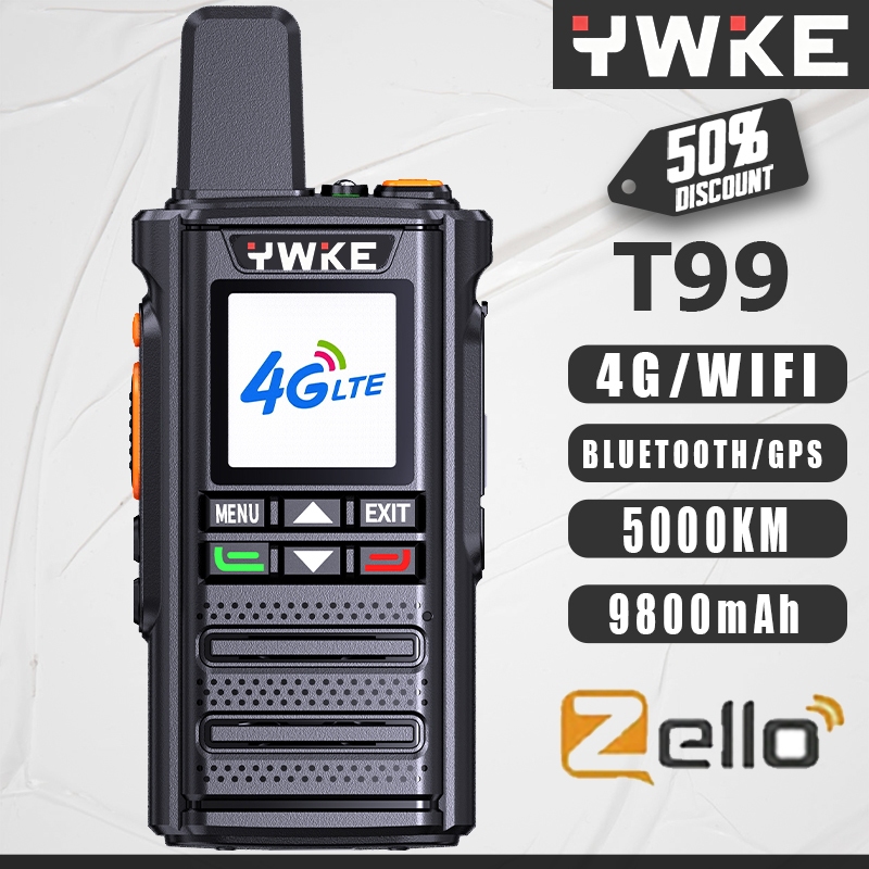【5000KM】YWKE T99 Zello การสื่อสารทางไกล Bluetooth 4G Network Can Call Long Wifi Range GPS สามารถโทร