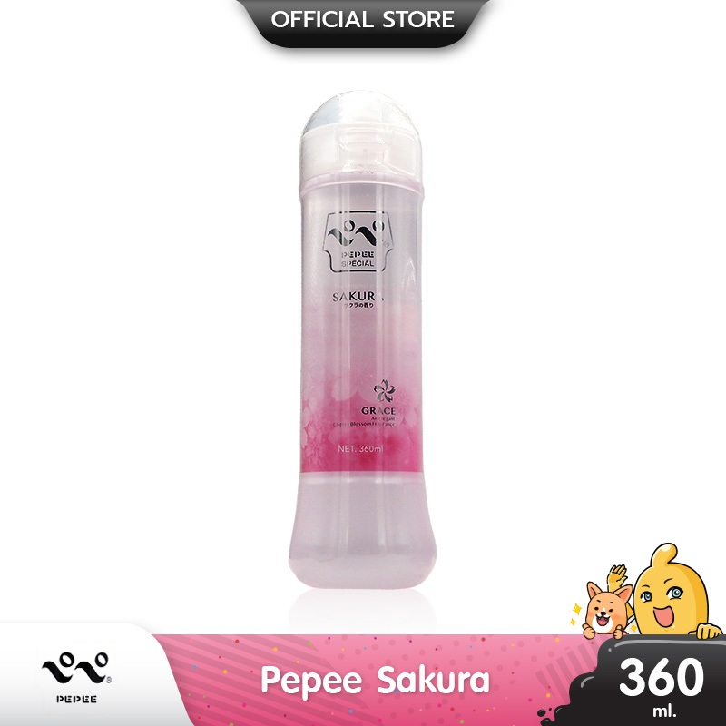 Pepee Sakura เจลหล่อลื่นญี่ปุ่น สูตรน้ำ กลิ่นซากุระ มีกลิ่นหอม บรรจุ 1 ชิ้น (ขนาด 360 ml.)