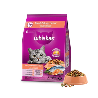 WHISKAS DRY CAT FOOD พ็อกเกต สูตรแมวโต 1.2 kg อาหารแมวชนิดแห้ง แบบเม็ด Petus Kingkaew
