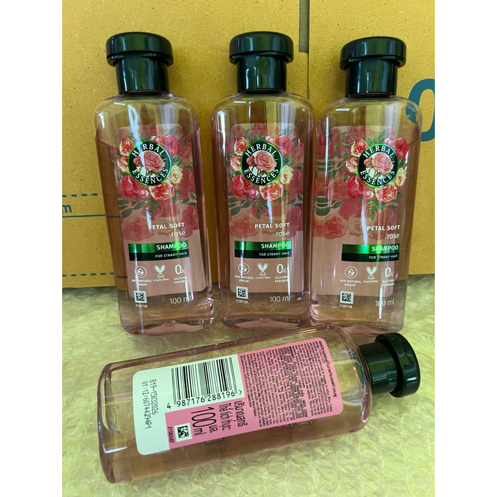 4 ขวด แชมพู ยาสระผม ผมหอม herbal essences shampoo 100ml petal