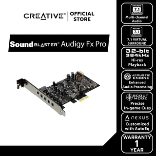 CREATIVE SOUND BLASTER INTERNAL AUDIGY FX PRO การ์ดเสียงภายใน (Internal Sound Card) แบบ PCIe สำหรับคอมพิวเตอร์เดสก์ท็อป
