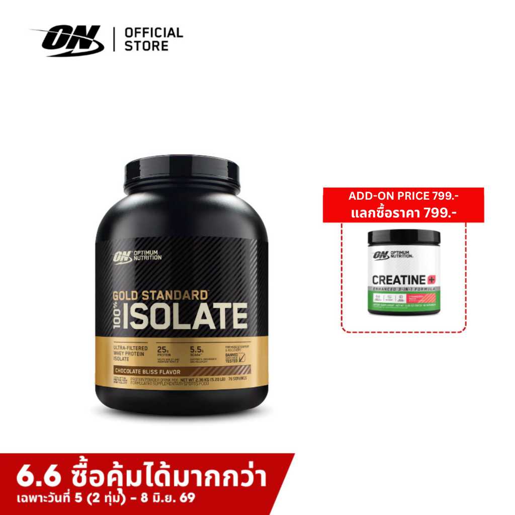 Optimum Nutrition Gold Standard Isolate Whey Protein 5.2 Lb เวย์โปรตีนแบบไอโซเลท