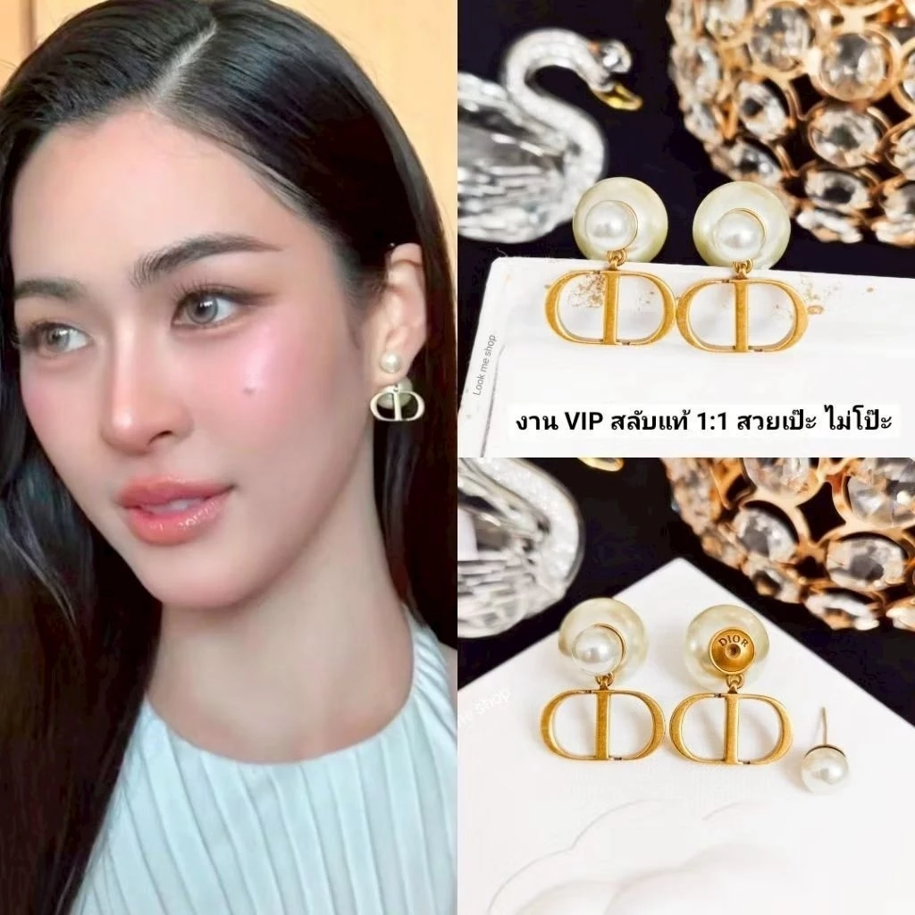ต่างหู D งานสวย สินค้าพร้อมส่ง E034