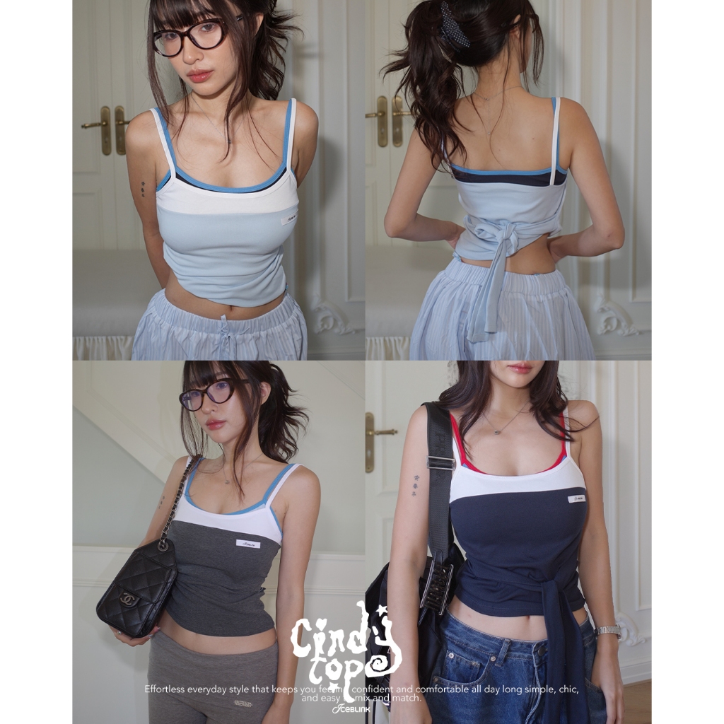ICEBLINK l Cindy top เสื้อสายเดี่ยวหลาย layer