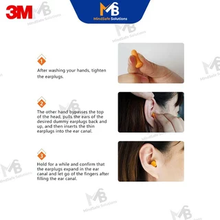 3M 1100 Earplugs ปลั๊กอุดหูลดเสียง โฟมอุดหู เบา นิ่มไม่เจ็บหู ลดเสียงได้ดี