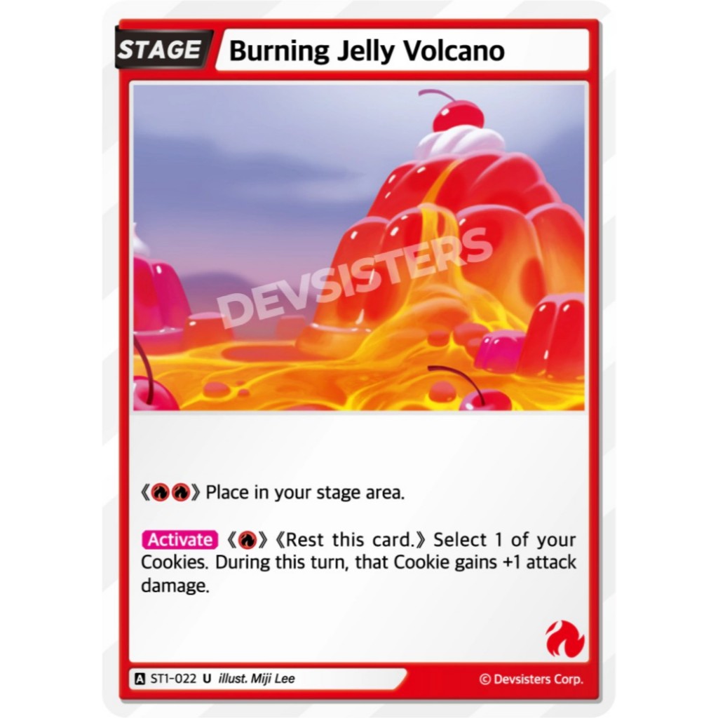 ST1-022 Burning Jelly Volcano CookieRun Card Game