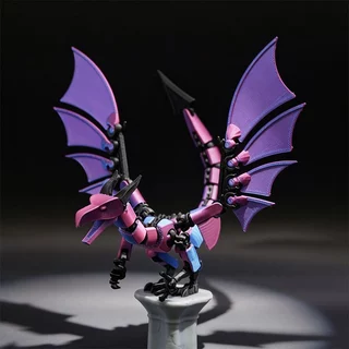 [เก็บเงินปลายทาง]โมเดลมังกร 3D ของเล่นตัวต่อ มีหลายขนาดให้เลือก มังกรบินข้อต่อขยับได้ ของขวัญ DIY