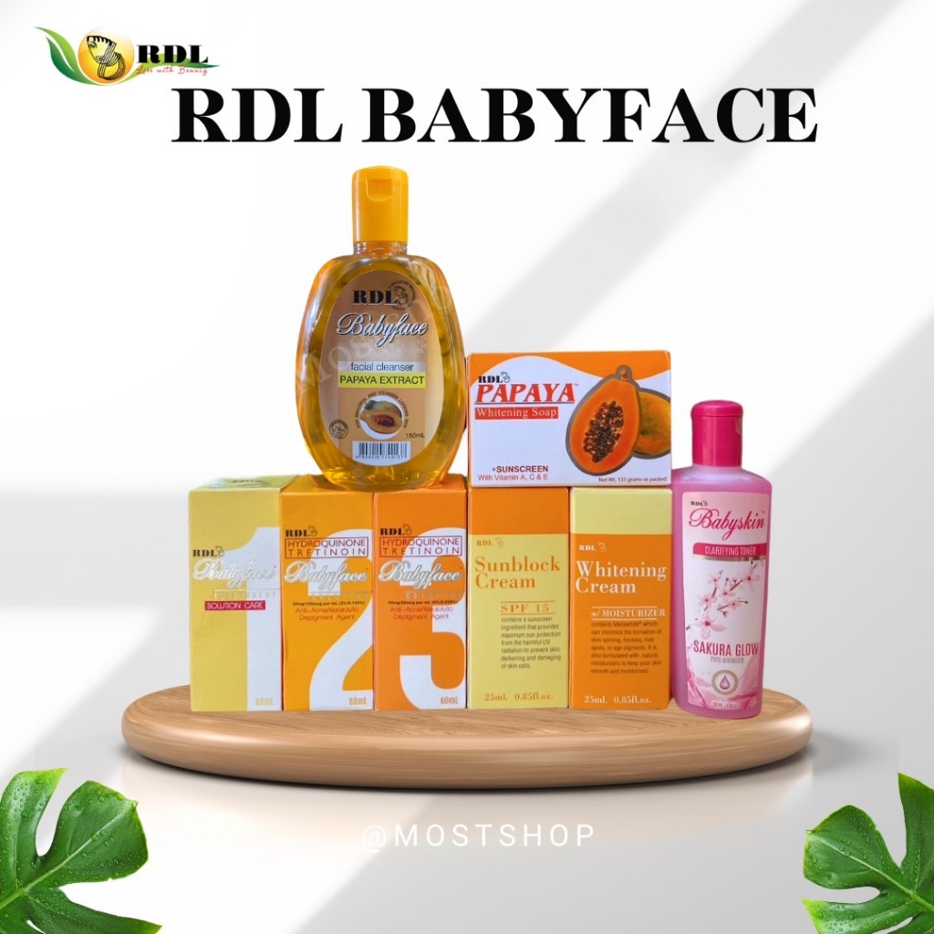 ลอกฝ้าผลัดเซลล์ผิวRDL Babyface ชุดใหญ่ 8 ชิ้น  ลอกฝ้า กระ จุดด่างดำ ของแท้จากฟิลิปปินส์