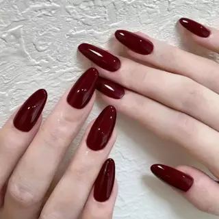 2026 ใหม่ สีแดง✨ เล็บปลอม พร้อมส่ง ยาวกลาง ทรงหยดน้ำ 24 ชิ้น สำเร็จรูป กันน้ำ สำหรับติดเล็บ แฟชั่นสีเล็บ