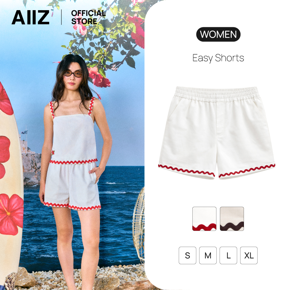 AIIZ (เอ ทู แซด) - AIIZ กางเกงขาสั้นผู้หญิงเอวยางยืด AIIZ Women's Easy Shorts