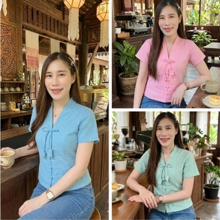 เสื้อผ้าฝ้ายคอวี รุ่นออนแก้ว