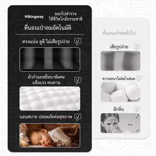 ที่นอนเป่าลม ที่นอนเป่าลมอัตโนมัติ ที่นอนลม พร้อมปั๊มลมในตัว พับได้ พกพาสะดวก สำหรับแคมป์ปิ้ง ปิกนิก กลางแจ้ง