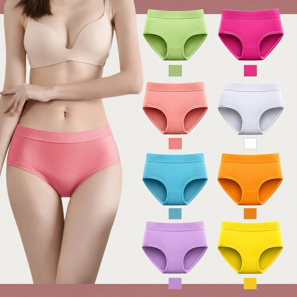 กางเกงใน สีสดใส ผ้าหนา เอวมีขอบ