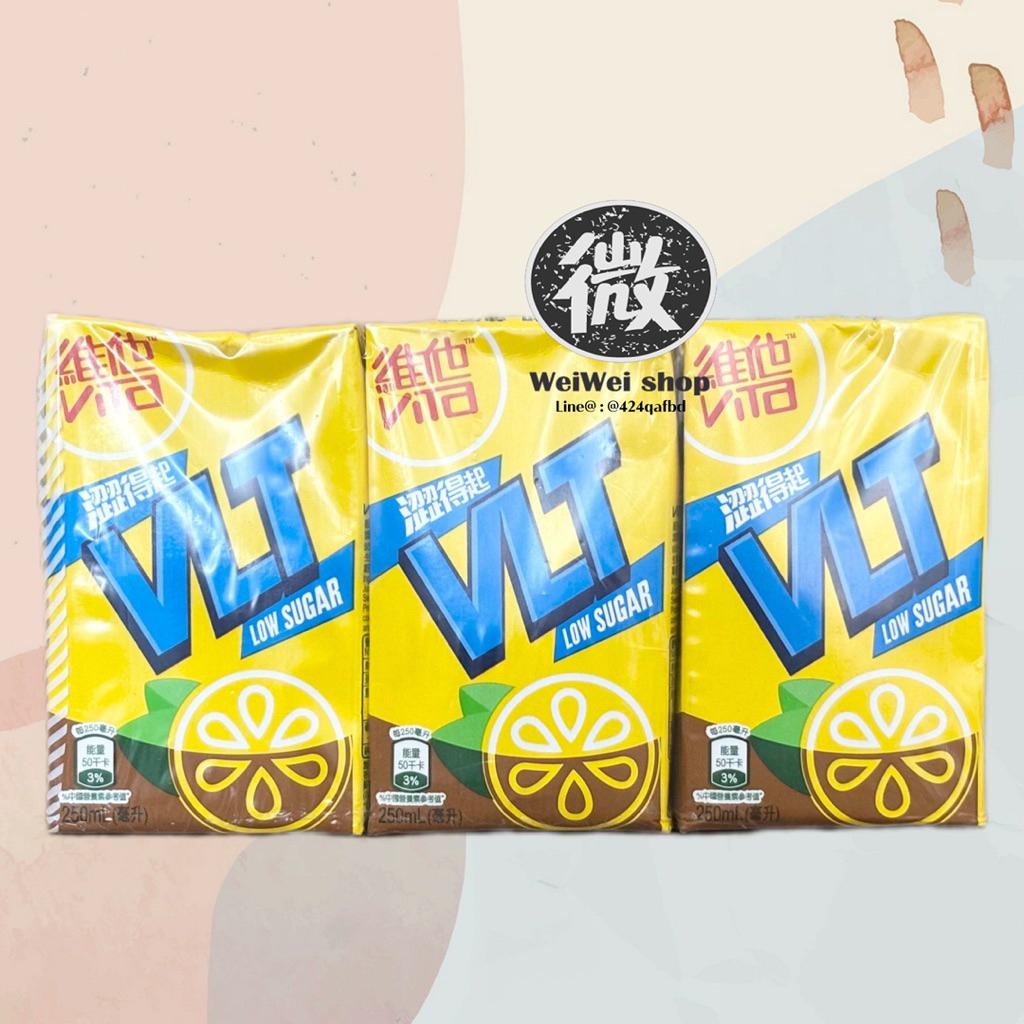 ชามะนาว หวานน้อย ViTa lemon tea Low Sugar 维他 低糖 柠檬茶 250ml x 6กล่อง