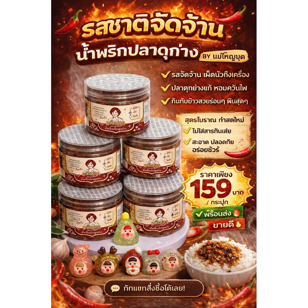 แม่ใหญ่มุดน้ำพริกปลาดุกย่าง