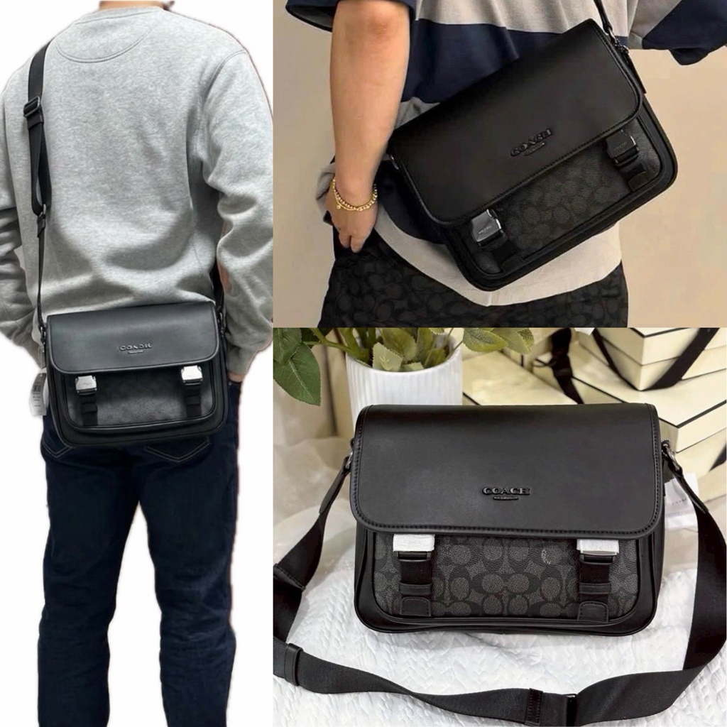 ✅🎀(สด-ผ่อน) CT716 Racer Messenger Bag In Signature