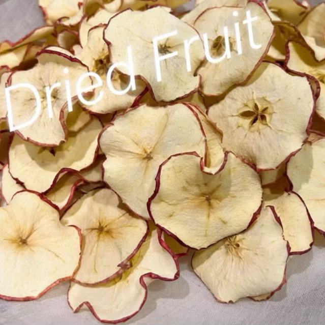Dried Apple 🍎(แอปเปิ้ลสไลด์อบแห้ง ไม่ผสมเศษ ไม่มีน้ำตาล100%) ใช้ตกแต่งอาหาร เครื่องดื่ม สัตว์เลี้ยงทานได้