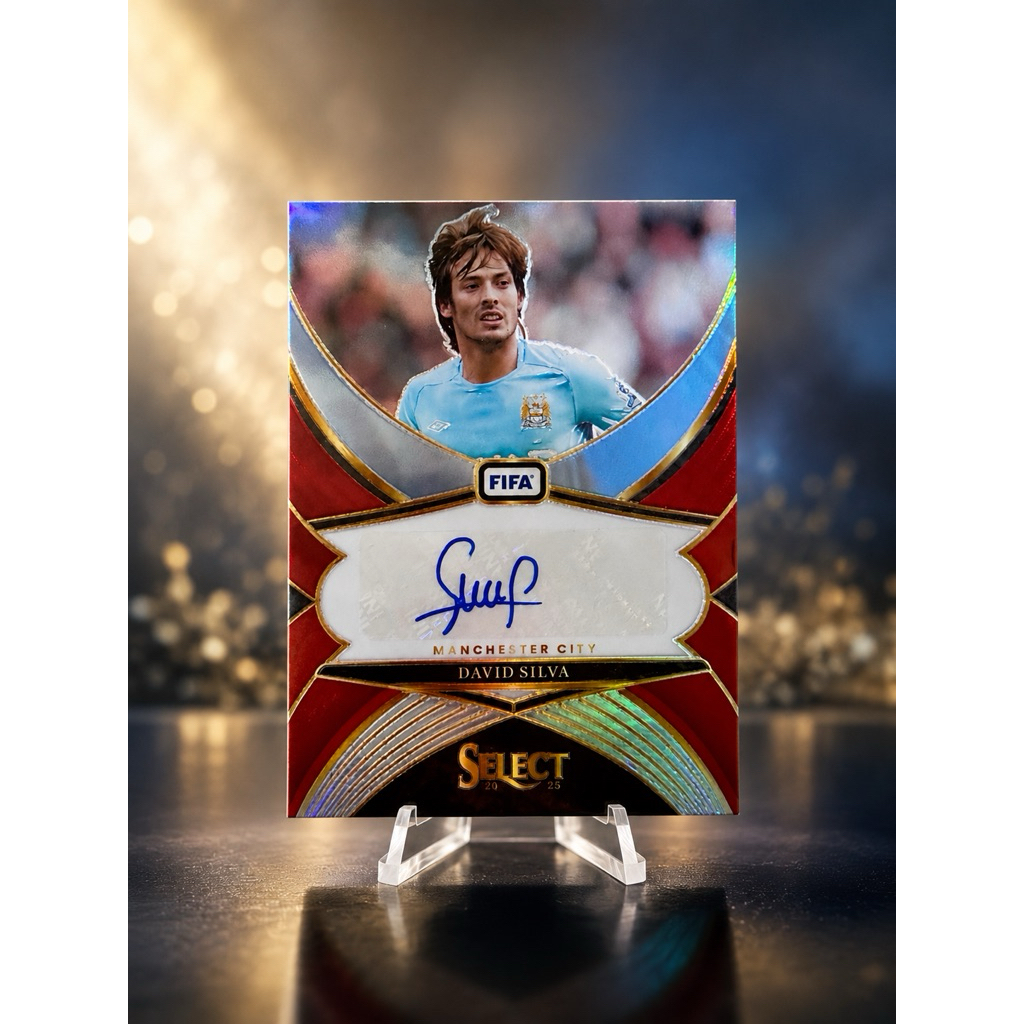 การ์ดฟุตบอล David Silva แมนซิตี้ ลายเซ็นสด Auto 2024-25 Panini Select FIFA Soccer