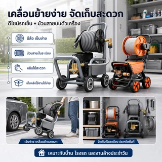 REAIM เครื่องฉีดน้ำแรงดันสูง 6800W 3000bar เครื่องฉีดน้ำแรงดันสูงแบบพกพา