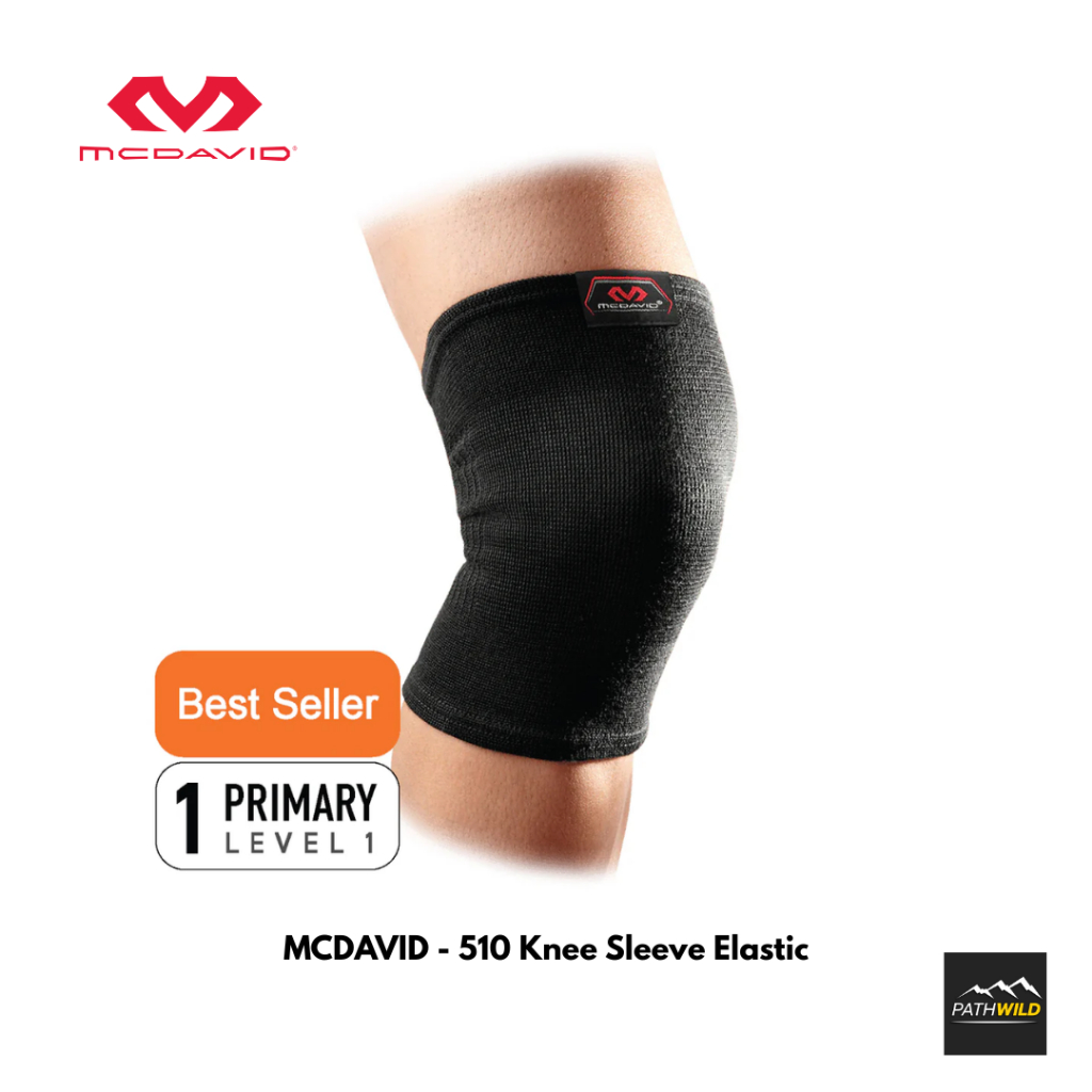MCDAVID - 510 Knee Sleeve Elastic ที่รัดเข่าแบบผ้าผ้ายึดหยุ่น 4 ทิศทาง ช่วยป้องกันและให้ความคล่องตัว เบาและระบายอากาศดี