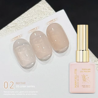 Nawoelite สีทาเล็บเจล เจลทาเล็บ สีเจล โทนสี 10 เฉด เจลทาเล็บเนื้อเจลแท้ ต้องใช้ไฟLED/UV 15ml