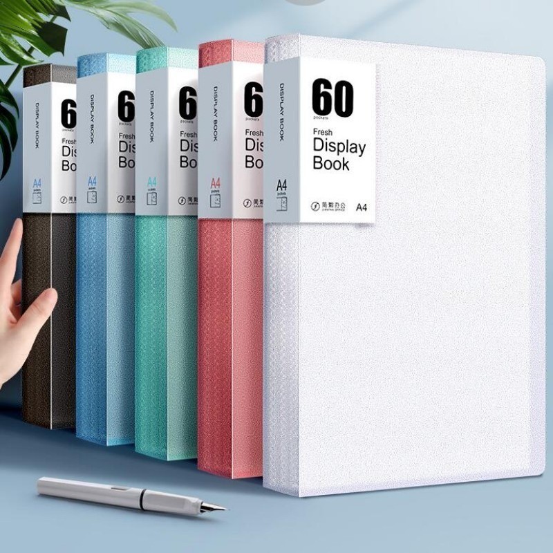 แฟ้มโชว์เอกสาร 20-30-40-60หน้า A4 PP แฟ้มสะสมผลงาน อุปกรณ์การเรียน อุปกรณ์สำนักงาน