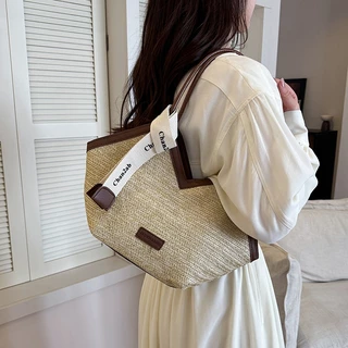 (B-3039)🔥พร้อมส่ง กระเป๋าสะพายไหล่สําหรับผู้หญิง กระเป๋าสาน สไตล์วินเทจคลาสสิค แฟชั่นฤดูใบไม้ผลิง งานดีมาก แฟชั่นมาใหม่