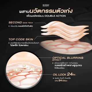 แป้งดำคลุมผิว คุมมัน DEESAY ZERO OIL MATTE SKIN POWDER SPF15 PA+++