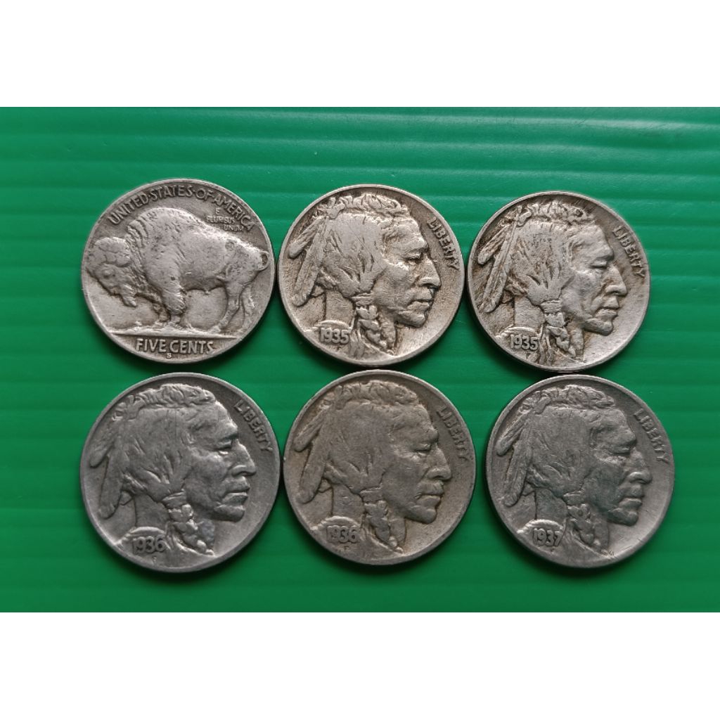 5 Cents Buffalo Nickel คละปี