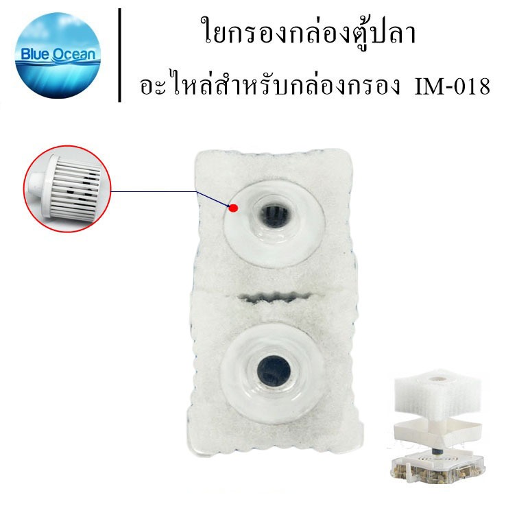 ใยกรอง สำหรับกรองตู้ปลา ใยกรองอะไหล่สำหรับกล่องกรอง IM-018