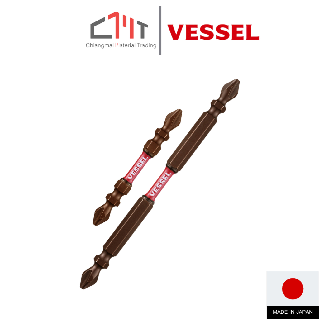 VESSEL ดอกไขควงลม 2 หัว แบบยาว และ สั้น Sakisubo Torsion Bit No.SST10P