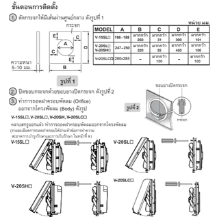 Mitsubishi พัดลมระบายอากาศ แบบติดกระจก 8 นิ้ว V-20SLC7