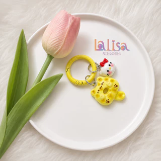 "พวงกุญแจ น้องแมวโดนัทจอมซน (Cat Donut Keychain) น่ารักมุ้งมิ้งที่สุด" alloy dogclips Hm665
