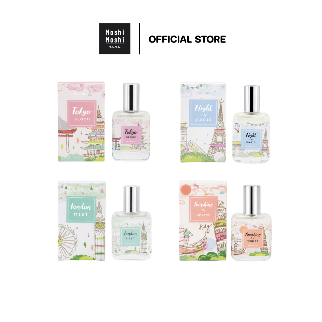 Moshi Moshi น้ำหอมโมชิโมชิ กลิ่นหอมละมุน 15 ml. รุ่น MOT99951591-012, 067-069