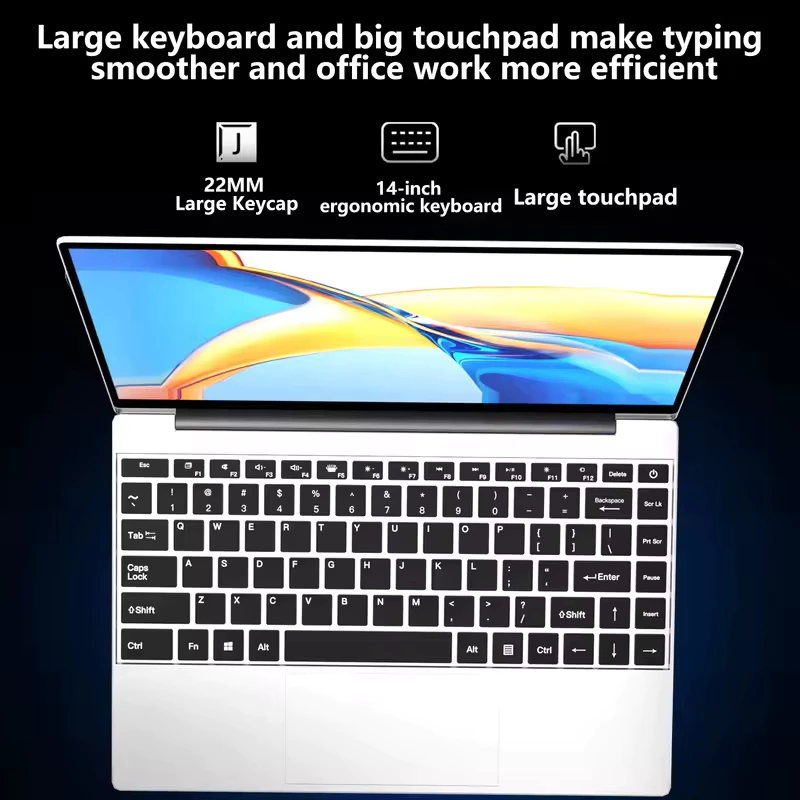 แล็ปท็อปใหม่เอี่ยม 14.1 inch แล็ปท็อป 16GB 1TB SSD Intel 4405U gaming laptop Windows 11 Pro Notebook thumbnail 10