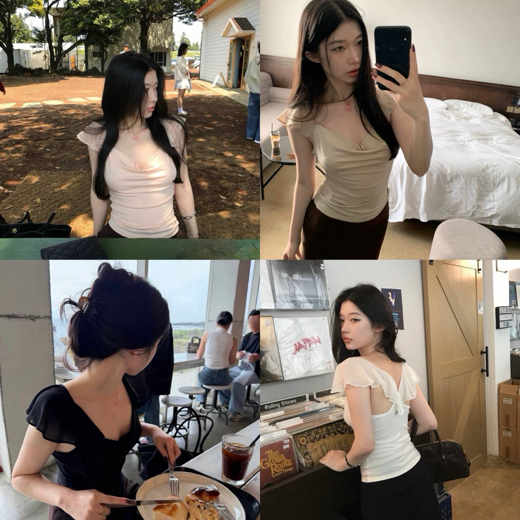 9718 WGWE🇰🇷  เสื้อแฟชั่น เนื้อผ้าเกรดดี เนื้อดี คุณภาพ WGWE  TAG : #WGWE 🇰🇷