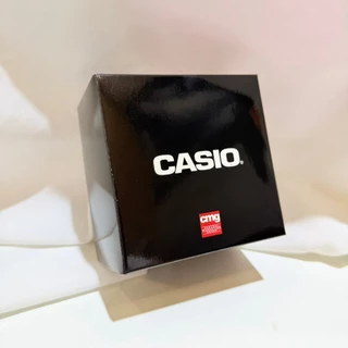 CASIO กล่องใส่นาฬิกา กระดาษแบบเงาอย่างดี สีดำ พร้อมหมอนรอง