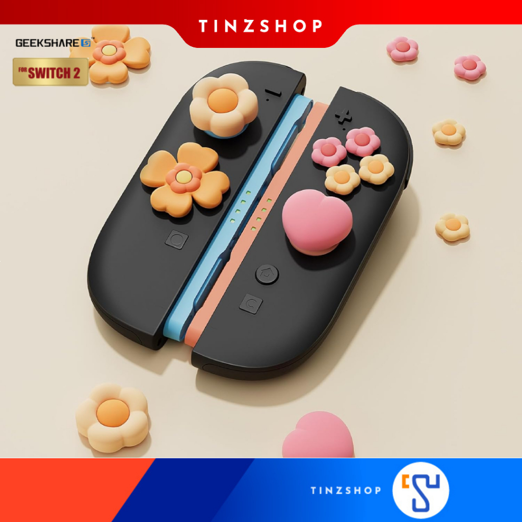 [ส่งด่วน] [Switch2] (3SBGSTW001) Thumb Grip Set for Switch 2 Geekshare ครอบปุ่ม + Dpad 1 Set มี 4 ชิ้น