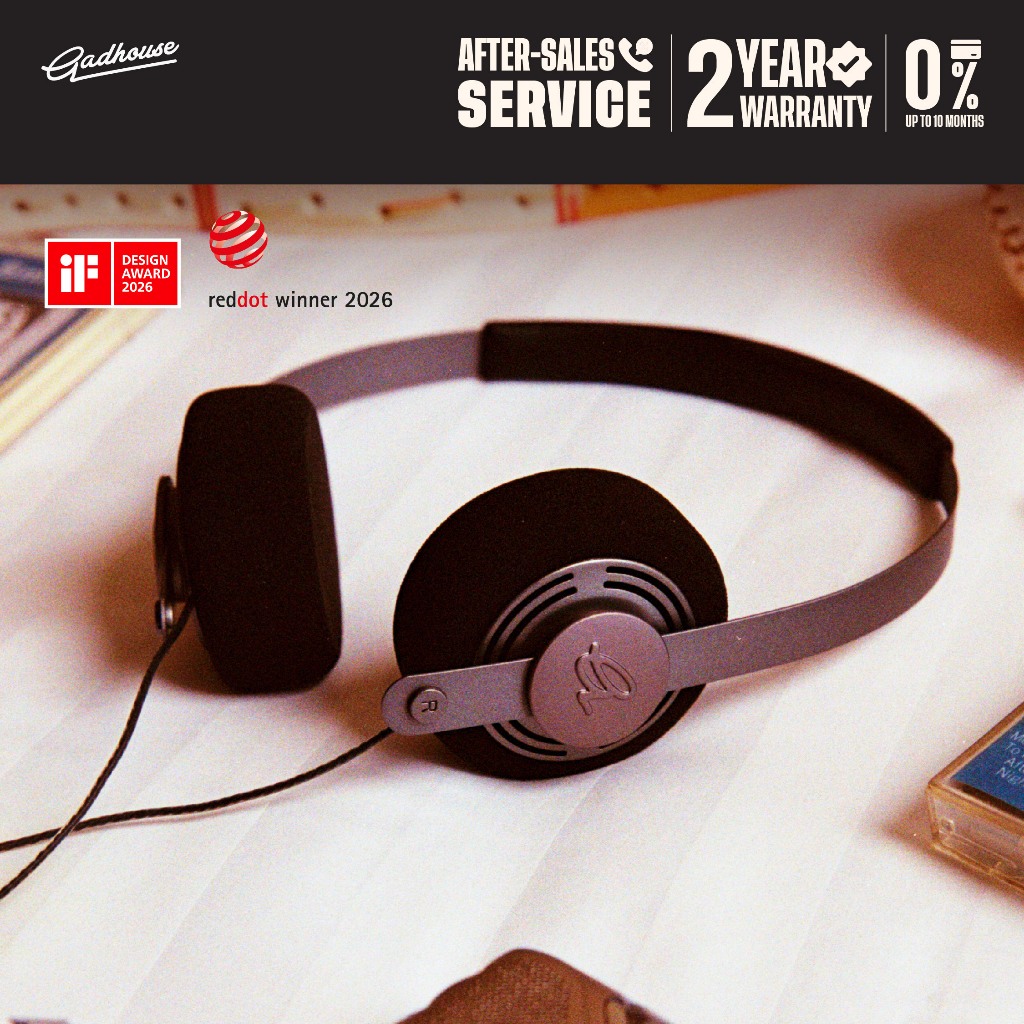 [Pre-Order] | Red Dot Award & iF Award 2026 | Gadhouse Wesley Wired Headphones หูฟังมีสาย ดีไซน์เรโทร 80s มีไมค์ในตัว