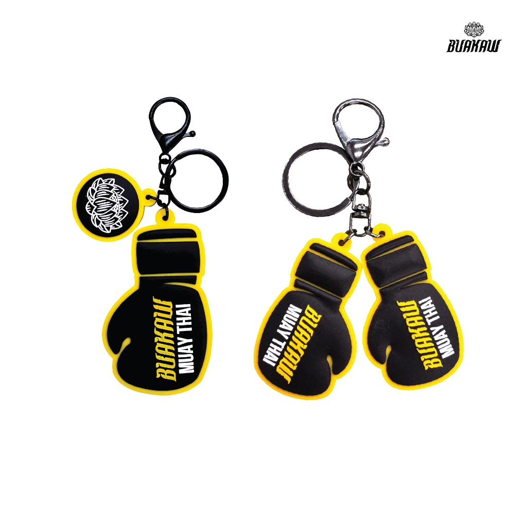 บัวขาว พวงกุญแจยางรูปนวมชกมวย Buakaw Boxing Gloves Rubber Keychain