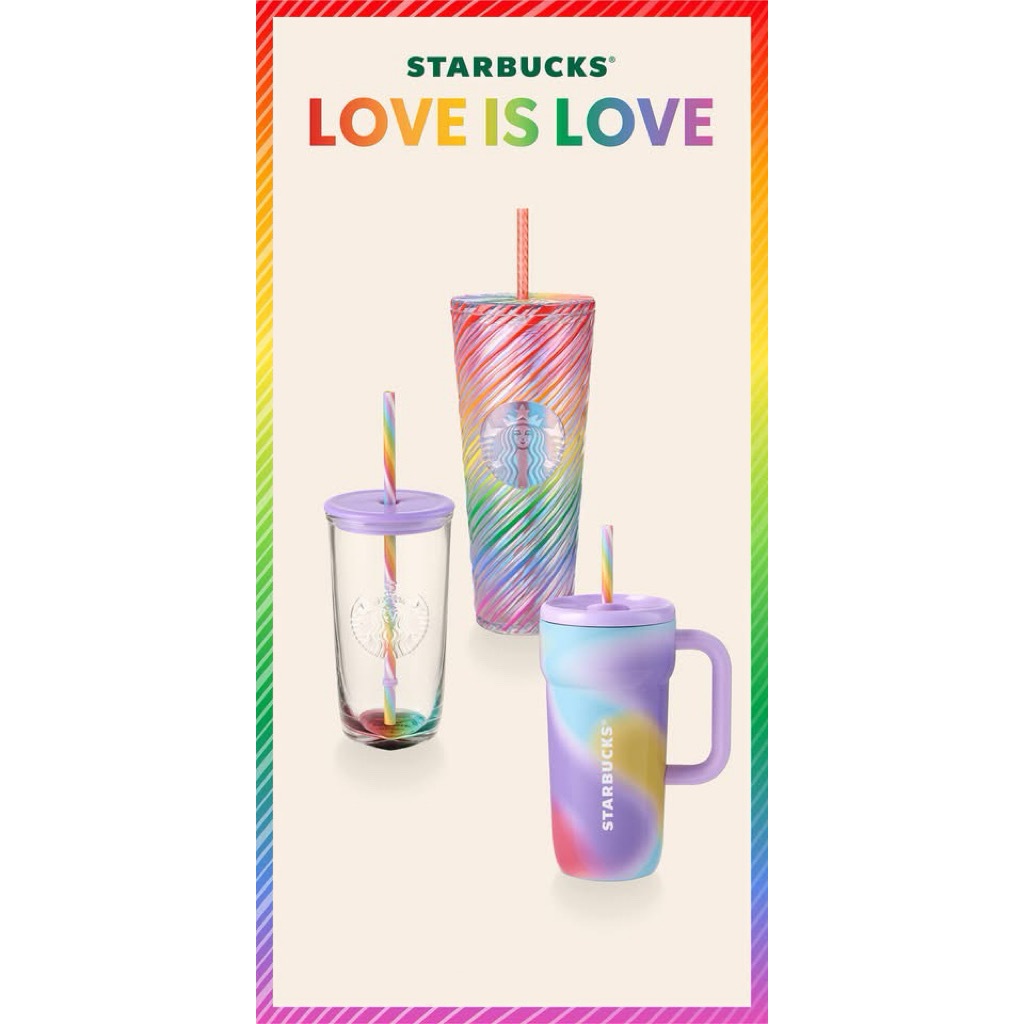 Starbucks Love is Love collection สตาร์บัคส์ คอลเลคชั่น Love is Love  คอลเลคชันใหม่ ของแท้💯
