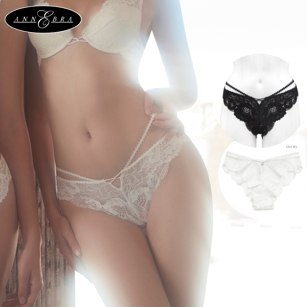 Annebra กางเกงใน ทรงบิกีนี่ ผ้าลูกไม้ Bikini Panty รุ่น AU3-883