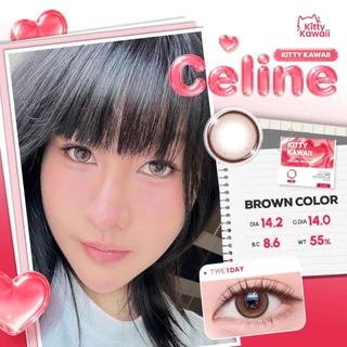 Kitty Kawaii 1Day Contact Lens : Oneday คอนแทคเลนส์รายวัน รุ่น Celine Brown