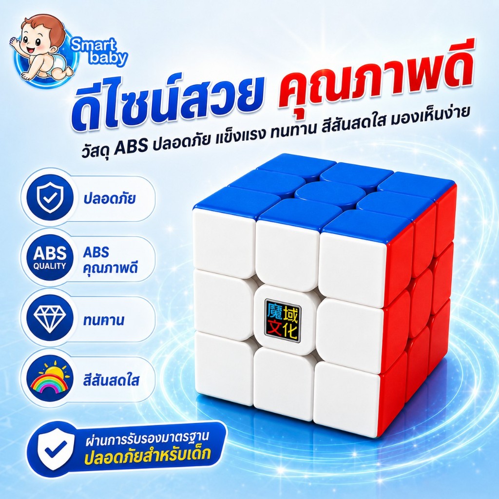 MoYu RS3M 2020 รูบิค 3x3 แม่เหล็ก Speed Cube หมุนลื่น ปรับได้ 9 ระดับ เหมาะสำหรับมือใหม่ ของเล่นฝึกสมอง พร้อมส่งจากไทย