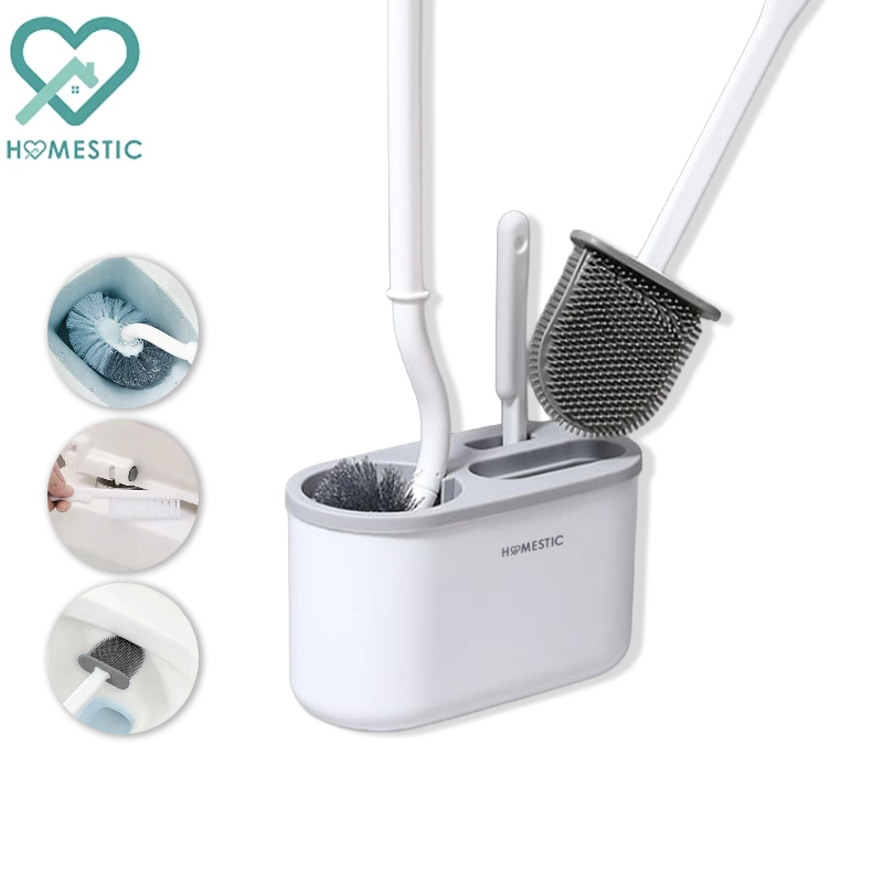 HOMESTIC แปรงขัดห้องน้ำ 3in1 แปรงขัดชักโครก ที่ขัดส้วม สำหรับทำความสะอาด ขจัดคราบสิ่งสกปรก