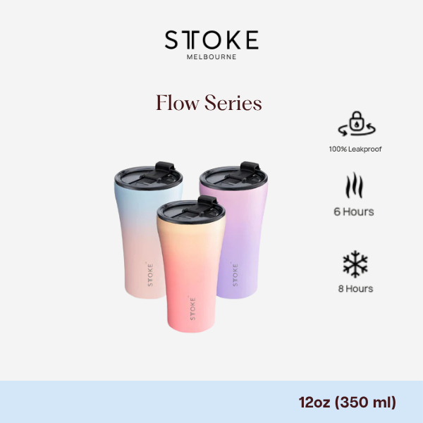 Sttoke Melbourne - The Commuter Flow Series 12oz กระติกน้ำเซรามิก แก้วน้ำเคลือบเซรามิก ไร้กลิ่นสเตนเ