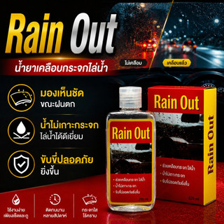 Rain Out - น้ำยาเคลือบกระจก กันน้ำเกาะ 220ml