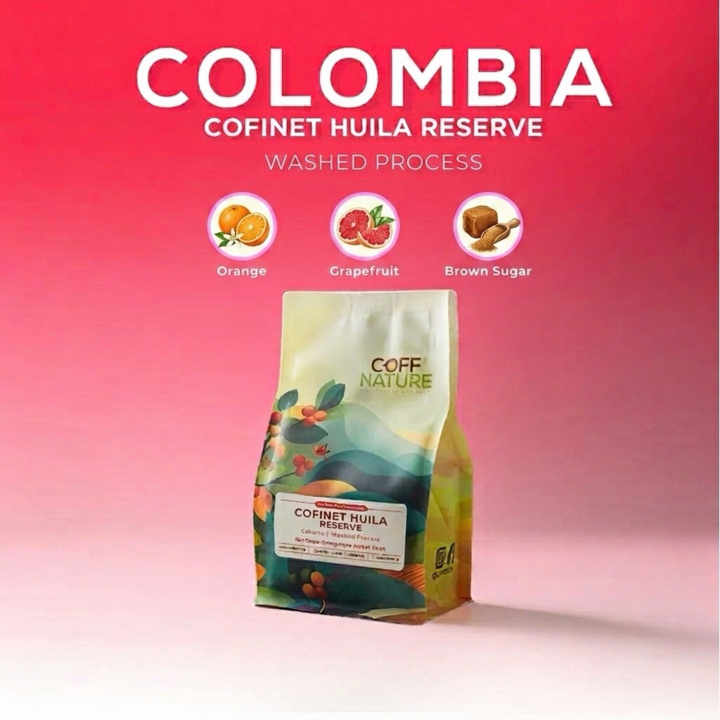 [ Balance ] เมล็ดกาแฟคั่วอ่อน | Colombia Cofinet Huila Reserve | Washed | Omni Roast
