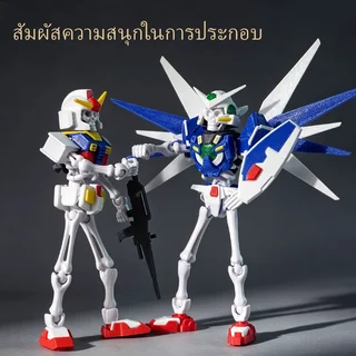 ตุ๊กตากระโหลก โมเดลประกอบเอง ข้อต่อขยับได้ เรืองแสงในที่มืด เรืองแสงในที่มืด พิมพ์ 3D สวยงาม สไตล์ไซเบอร์พังก์ ของขวัญไอ