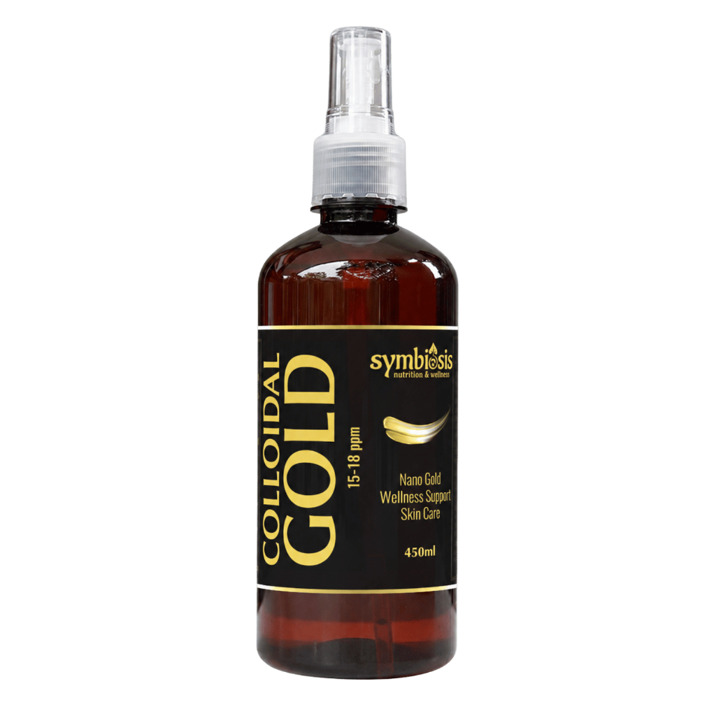 Symbiosis| Colloidal Gold | Nano Gold for Wellness and Skin Care 15-18ppm (240ml & 450ml)